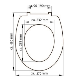 SCHÜTTE Siège de toilette WHITE duroplast