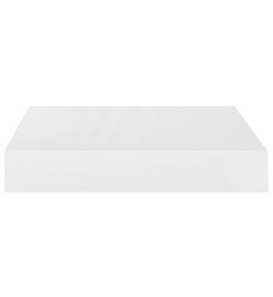 Étagère murale flottante 4 pcs Blanc brillant 23x23,5x3,8cm MDF