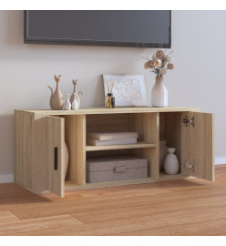 Meuble TV Chêne sonoma 100x35x40 cm Bois d'ingénierie