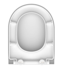 SCHÜTTE Siège de toilette Duroplast WHITE forme en D