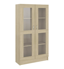 Armoire à vitrine Chêne sonoma 82,5x30,5x150 cm Aggloméré