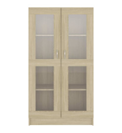 Armoire à vitrine Chêne sonoma 82,5x30,5x150 cm Aggloméré