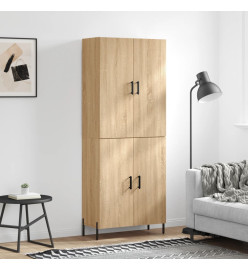Buffet haut Chêne sonoma 69,5x34x180 cm Bois d'ingénierie