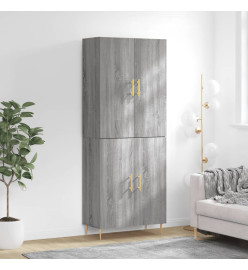 Buffet haut Sonoma gris 69,5x34x180 cm Bois d'ingénierie