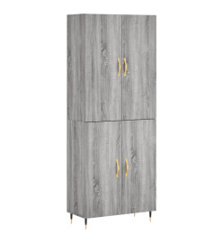Buffet haut Sonoma gris 69,5x34x180 cm Bois d'ingénierie