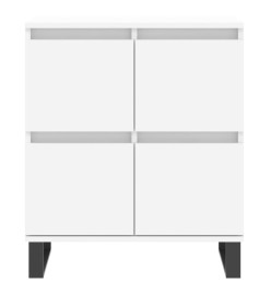 Buffets 2 pcs blanc bois d'ingénierie