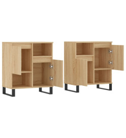 Buffets 2 pcs chêne sonoma bois d'ingénierie