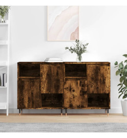 Buffets 2 pcs chêne fumé bois d'ingénierie