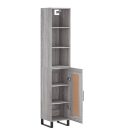 Buffet haut Sonoma gris 34,5x34x180 cm Bois d'ingénierie