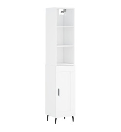 Buffet haut Blanc 34,5x34x180 cm Bois d'ingénierie