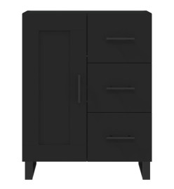Buffet haut Noir 69,5x34x180 cm Bois d'ingénierie