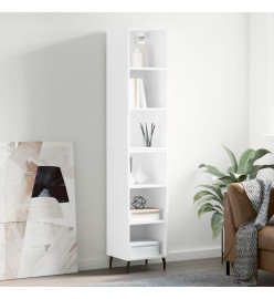 Buffet haut Blanc 34,5x32,5x180 cm Bois d'ingénierie
