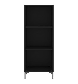 Buffet haut Noir 34,5x32,5x180 cm Bois d'ingénierie