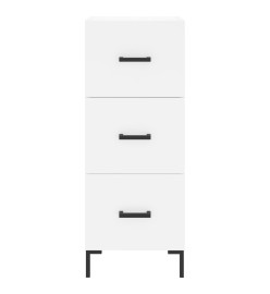 Buffet haut Blanc 34,5x34x180 cm Bois d'ingénierie