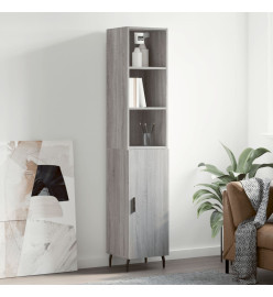 Buffet haut Sonoma gris 34,5x34x180 cm Bois d'ingénierie
