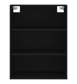 Buffet noir 69,5x32,5x180 cm bois d'ingénierie