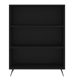 Buffet noir 69,5x32,5x180 cm bois d'ingénierie