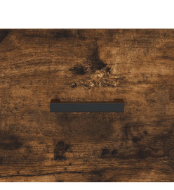 Buffet haut Chêne fumé 69,5x34x180 cm Bois d'ingénierie