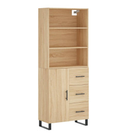 Buffet haut Chêne sonoma 69,5x34x180 cm Bois d'ingénierie