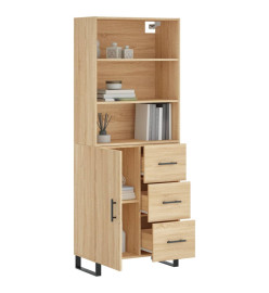 Buffet haut Chêne sonoma 69,5x34x180 cm Bois d'ingénierie