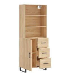 Buffet haut Chêne sonoma 69,5x34x180 cm Bois d'ingénierie
