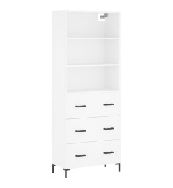 Buffet haut Blanc 69,5x34x180 cm Bois d'ingénierie