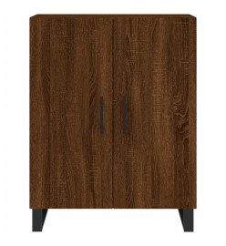 Buffet haut Chêne marron 69,5x34x180 cm Bois d'ingénierie