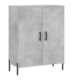 Buffet haut Gris béton 69,5x34x180 cm Bois d'ingénierie