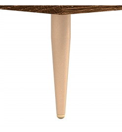 Buffet haut Chêne marron 69,5x34x180 cm Bois d'ingénierie