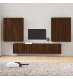 Ensemble de meubles TV 6 pcs Chêne marron Bois d'ingénierie