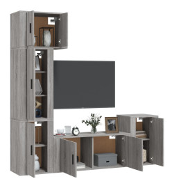 Ensemble de meubles TV 5 pcs Sonoma gris Bois d'ingénierie