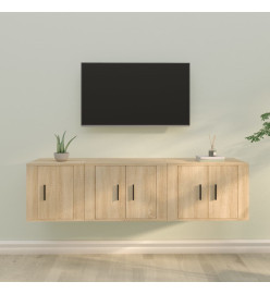 Ensemble de meubles TV 3 pcs Chêne sonoma Bois d'ingénierie