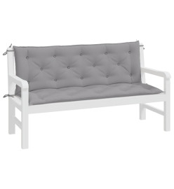 Coussins de banc de jardin 2 pcs gris 150x50x7 cm tissu Oxford