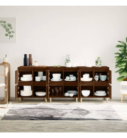 Buffets 3 pcs chêne marron 60x35x70 cm bois d'ingénierie
