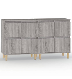 Buffets 2 pcs sonoma gris 60x35x70 cm bois d'ingénierie