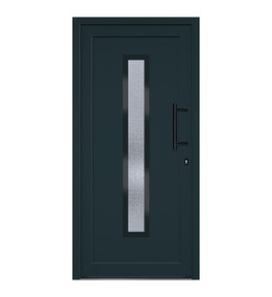 Porte d'entrée anthracite 98x200 cm PVC