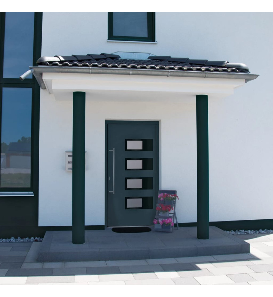 Porte d'entrée Anthracite 110x210 cm Aluminium et PVC