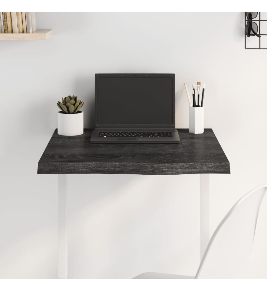 Dessus de bureau gris foncé 60x60x4 cm bois chêne traité