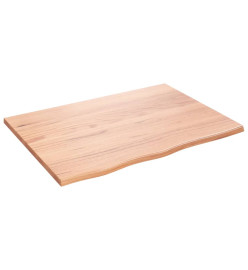 Dessus de table marron clair 80x60x2 cm bois chêne traité