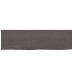 Comptoir de salle de bain gris foncé 100x30x4 cm bois traité