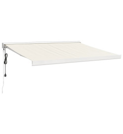 Auvent rétractable crème 3,5x2,5 m tissu et aluminium