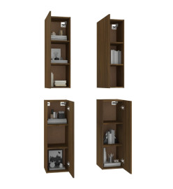 Meubles TV 4 pcs Chêne marron 30,5x30x90 cm Bois d'ingénierie