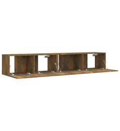 Ensemble de meubles TV 2 pcs Chêne fumé Bois d'ingénierie