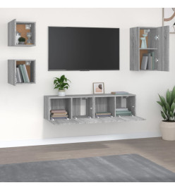 Ensemble de meubles TV 5 pcs Sonoma gris Bois d'ingénierie