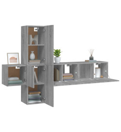 Ensemble de meubles TV 5 pcs Sonoma gris Bois d'ingénierie