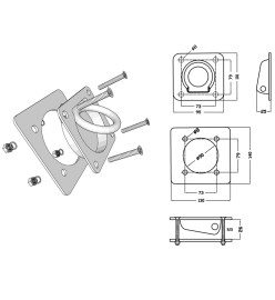 Anneau d'arrimage pour remorque 8 pcs Acier galvanisé 2000 kg