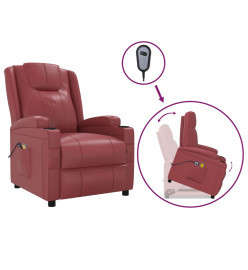 Fauteuil de massage Rouge bordeaux Similicuir