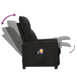 Fauteuil électrique de massage Noir Tissu