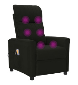 Fauteuil électrique de massage Noir Tissu