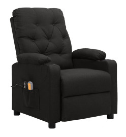 Fauteuil électrique de massage Noir Tissu